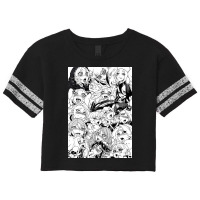 Ahegao Face Gray Anime Scorecard Crop Tee | Artistshot