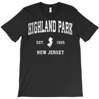 Highland Park New Jersey Nj Vintage Athletic Sports Design T Shirt T-shirt | Artistshot