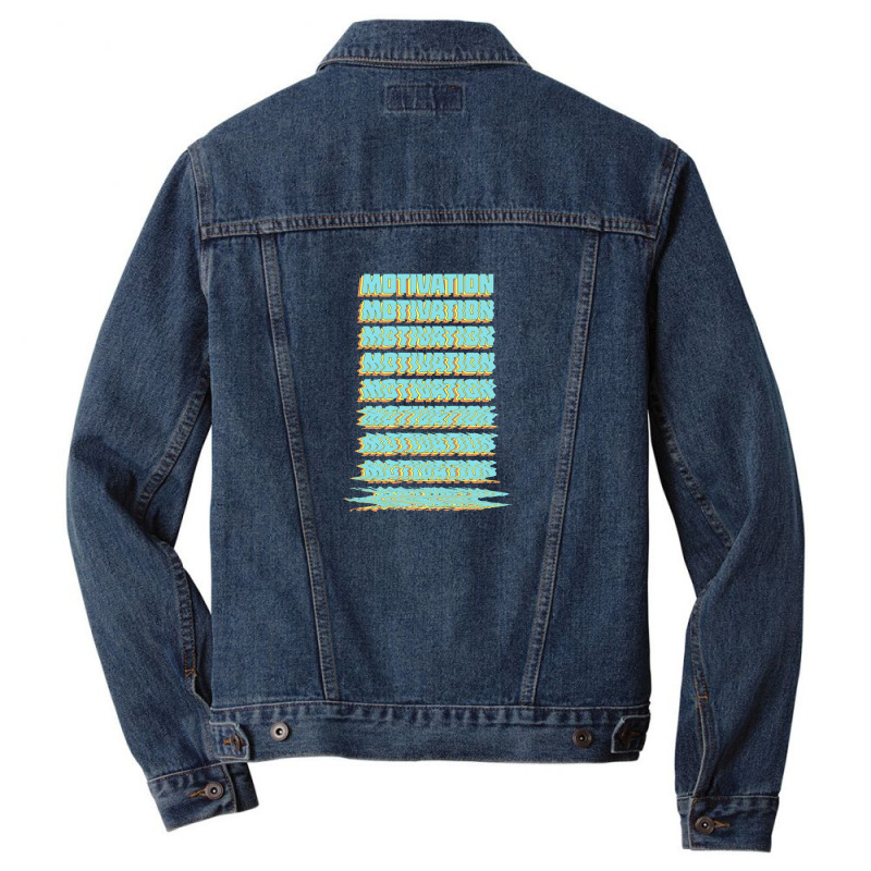 Motivation Nihilist Depression Meme Typographic Men Denim Jacket | Artistshot