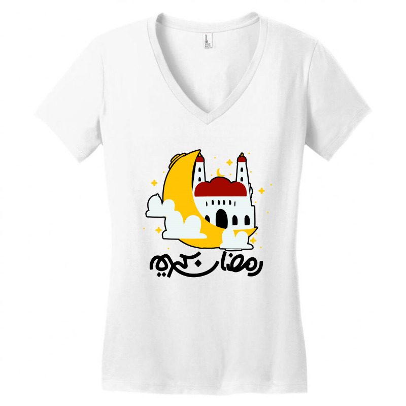 Happy Ramadan Kareem Arabic Calligraphy Women's V-Neck T-Shirt by THT | Artistshot