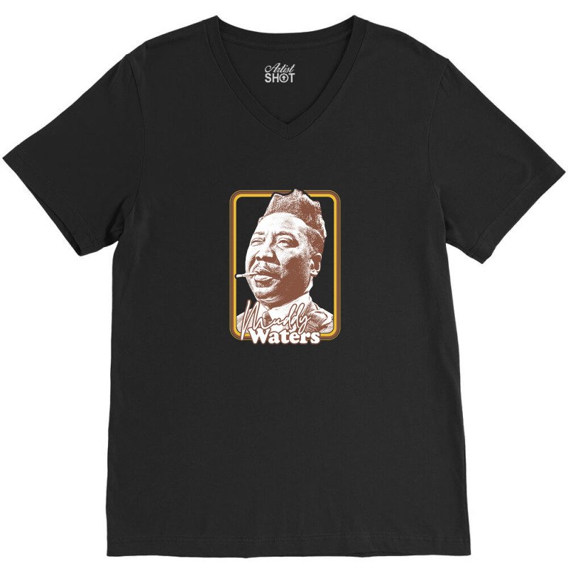 Muddy Waters Vintage Style Fan Art Design V-neck Tee | Artistshot