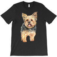 Watercolor  Yorkie Yorkshire Terrier Owners T Shirt T-shirt | Artistshot