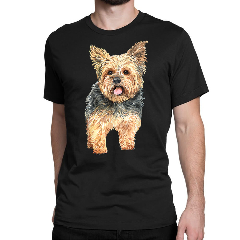 Watercolor  Yorkie Yorkshire Terrier Owners T Shirt Classic T-shirt by lorebrend | Artistshot