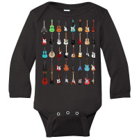 Guitar Musical Instrument T Shirt (rock N Roll Tee) Long Sleeve Baby Bodysuit | Artistshot