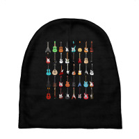 Guitar Musical Instrument T Shirt (rock N Roll Tee) Baby Beanies | Artistshot