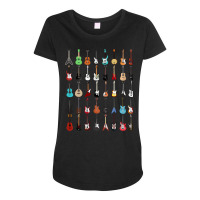 Guitar Musical Instrument T Shirt (rock N Roll Tee) Maternity Scoop Neck T-shirt | Artistshot