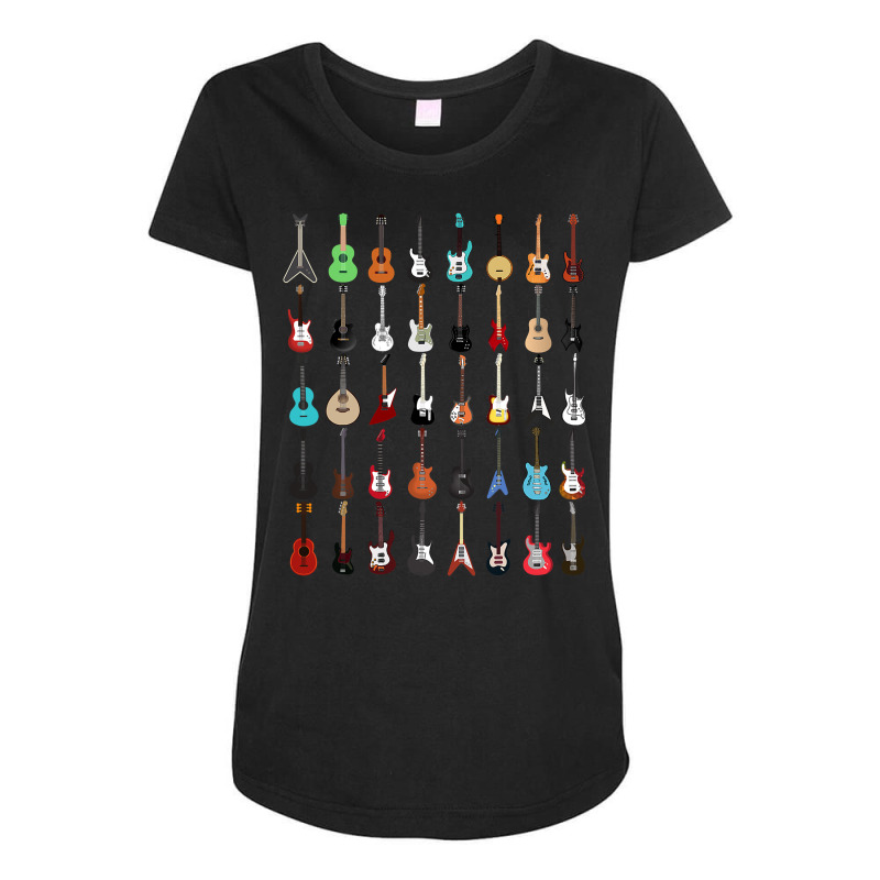 Guitar Musical Instrument T Shirt (rock N Roll Tee) Maternity Scoop Neck T-shirt by longduong89 | Artistshot