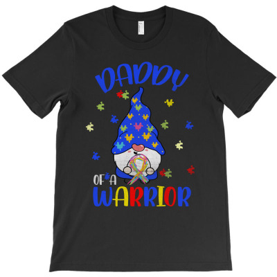 Daddy Of A Warrior Autism Awareness T-shirt Designed By Sevda Ergun