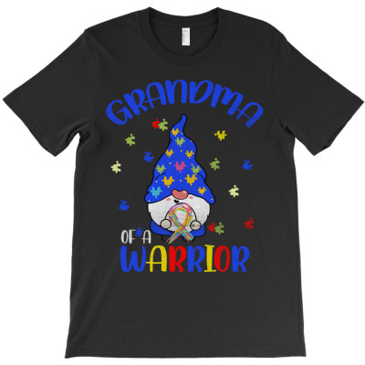 Gradnma Of A Warrior Autism Awareness T-shirt Designed By Sevda Ergun