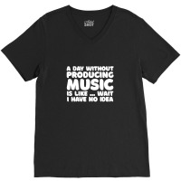 Music Producer Sound Engineer Typography Gift V-neck Tee | Artistshot