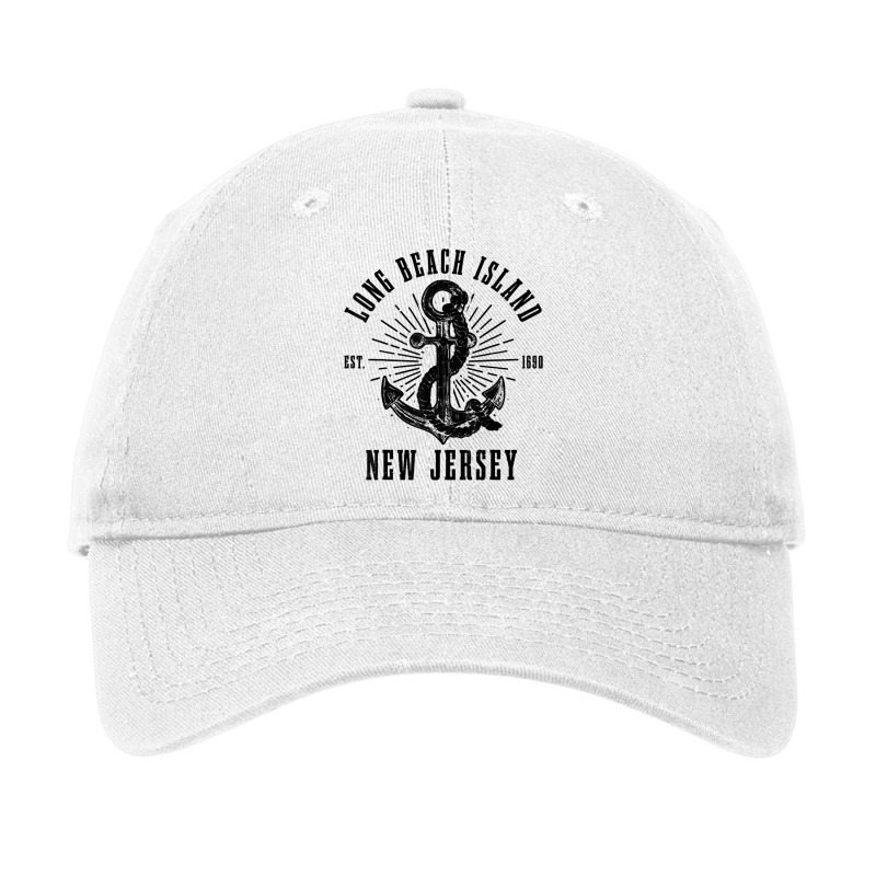 Long Beach Island Est. 1690 New Jersey Vintage Nautical T Shirt Adjustable Cap by marshall0976 | Artistshot