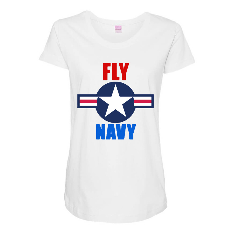 Fly Navy Naval Aviation Maternity Scoop Neck T-shirt by Cocoa | Artistshot