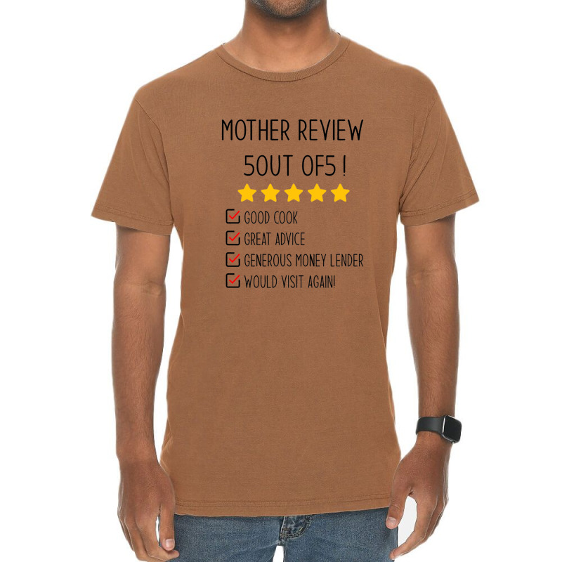 Funny Gifts For Mom 5 Out Of 5 Stars Rated Review Good Cook Great Advi Vintage T-shirt | Artistshot