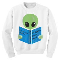 Kawaii Alien Reading Research Ufo Investigation T Shirt Youth Sweatshirt | Artistshot