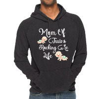 Mom Of Twins Rocking The Life Mug New Mom Of Twins Mug Unique Gifts Fo Vintage Hoodie | Artistshot