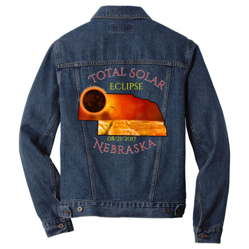 Nebraska Total Solar Eclipse T Shirt 08212017 Tee Men Denim Jacket by marshall0976 | Artistshot