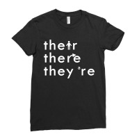 There Their They're English Grammar Ladies Fitted T-shirt | Artistshot