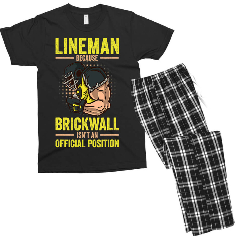 Football Lineman Brickwall Isnt An Official Position Football 38 Men's T-shirt Pajama Set | Artistshot