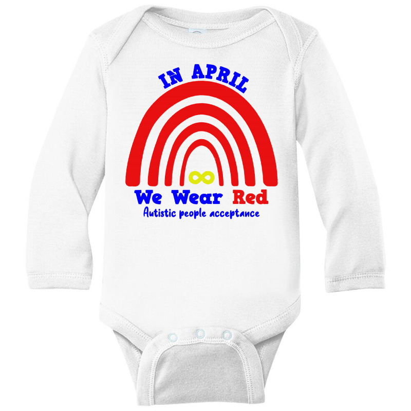 In April We Wear Red Instead Long Sleeve Baby Bodysuit by paulscott Art | Artistshot