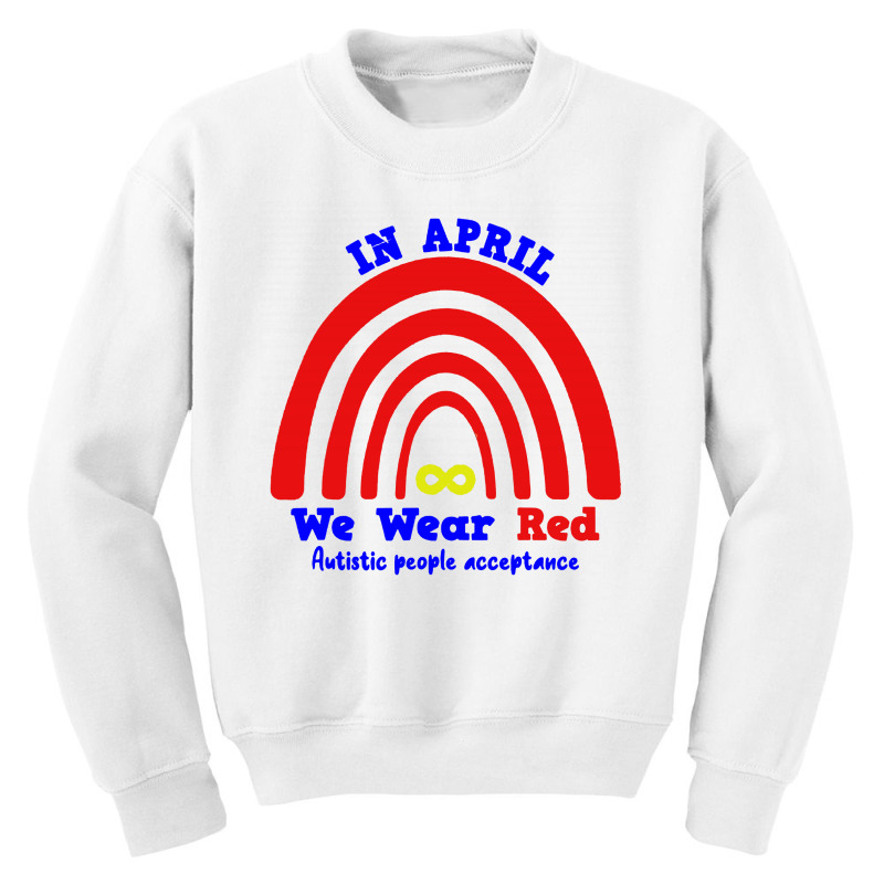 In April We Wear Red Instead Youth Sweatshirt by paulscott Art | Artistshot