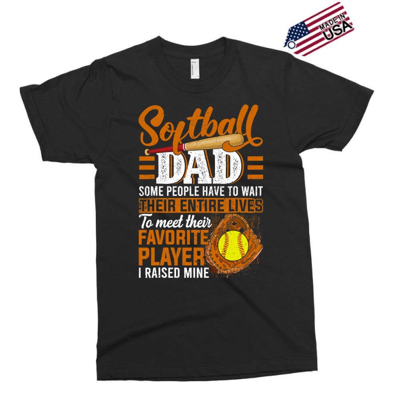 Softball Pitcher Hitter Catcher Mens Funny Dad For Men Dad I Raised Mi Exclusive T-shirt | Artistshot