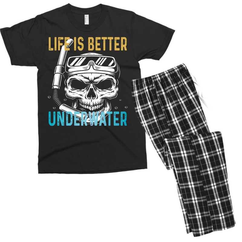 Life Is Better Underwater Men's T-shirt Pajama Set | Artistshot