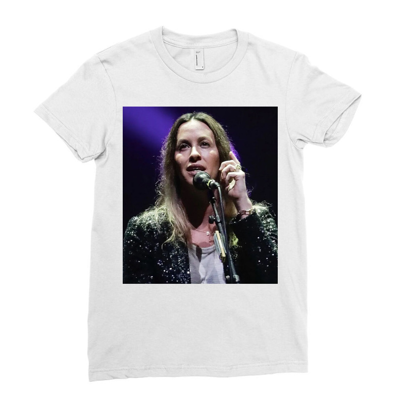 Alanis Morissette 3 Ladies Fitted T-Shirt by ValarieLopez | Artistshot