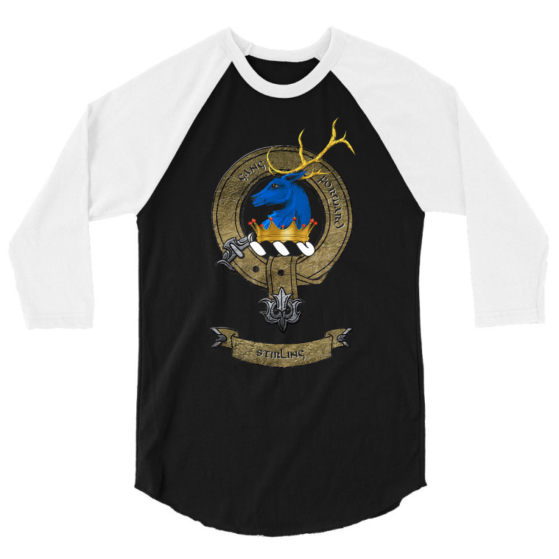 Clan Stirling  Scottish Pride Family Coat Of Arms T Shirt 3/4 Sleeve Shirt | Artistshot