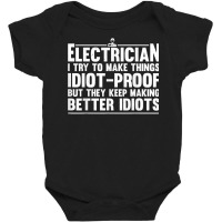 Funny Electrician Art Men Dad Lineman Electronics Engineers T Shirt Baby Bodysuit | Artistshot