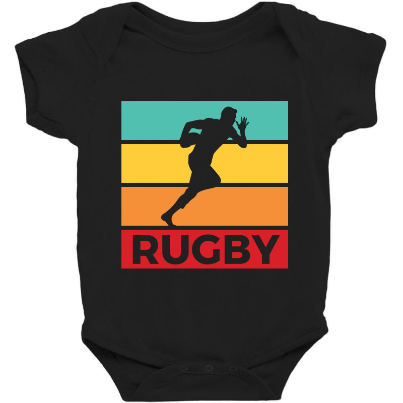 Rugby Silhouette Sport Activity Vector Graphic Baby Bodysuit | Artistshot