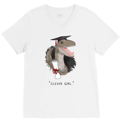 Clever Girl T Shirt Copy V-neck Tee Designed By Artist_amateur