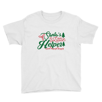 Santa’s Little Helper Funny Xmas T Shirt Youth Tee Designed By Gnuh79