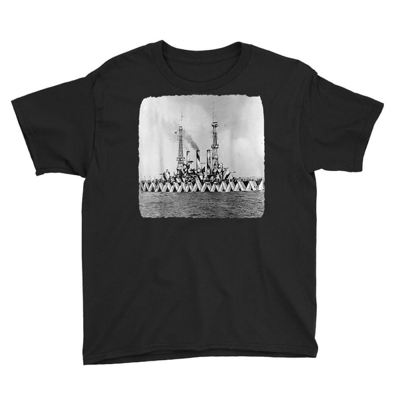 Vintage Camouflaged Uss Nebraska Ship War T Shirt Tee Youth Tee | Artistshot