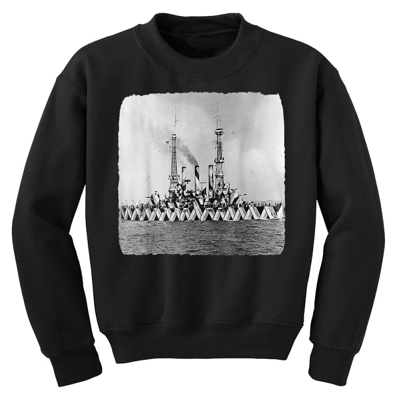 Vintage Camouflaged Uss Nebraska Ship War T Shirt Tee Youth Sweatshirt | Artistshot