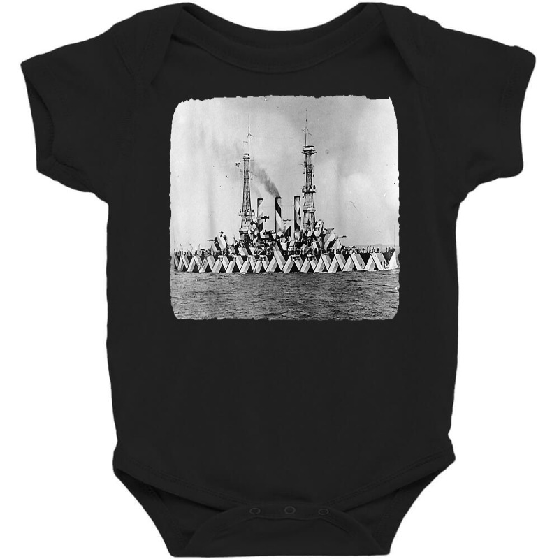 Vintage Camouflaged Uss Nebraska Ship War T Shirt Tee Baby Bodysuit | Artistshot