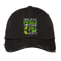 This Is My Pickle Costume Dill With It Scary Pickles Skull T Shirt Vintage Cap | Artistshot