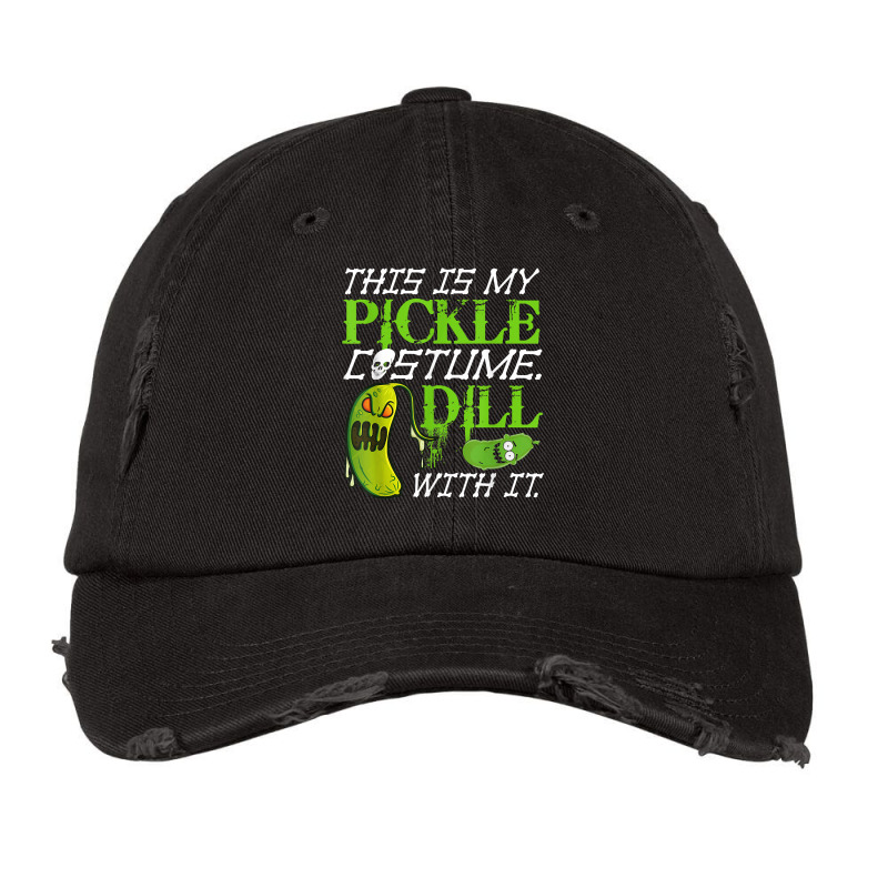 This Is My Pickle Costume Dill With It Scary Pickles Skull T Shirt Vintage Cap by bibonzgulnacqo | Artistshot