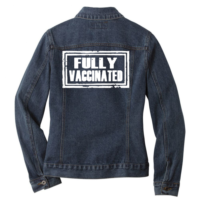 Quarantine Vaccine Pro Vaccination Ladies Denim Jacket by THT | Artistshot