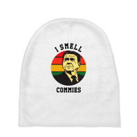 Ronald Reagan I Smell Commies Political Baby Beanies | Artistshot