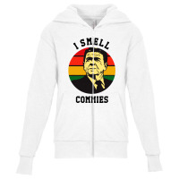 Ronald Reagan I Smell Commies Political Youth Zipper Hoodie | Artistshot