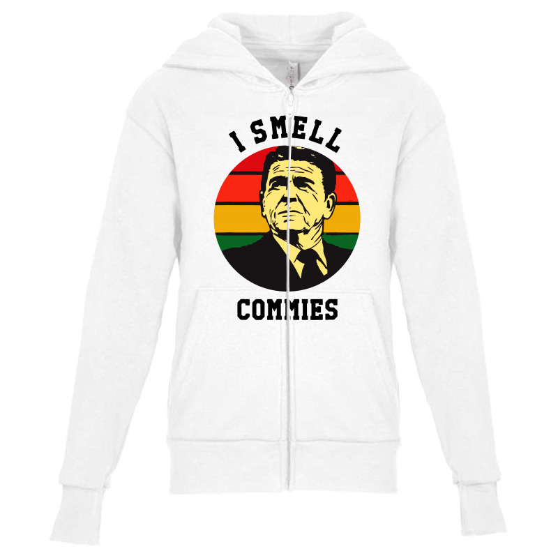 Ronald Reagan I Smell Commies Political Youth Zipper Hoodie by THT | Artistshot