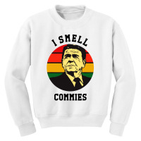 Ronald Reagan I Smell Commies Political Youth Sweatshirt | Artistshot