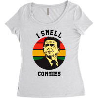 Ronald Reagan I Smell Commies Political Women's Triblend Scoop T-shirt | Artistshot