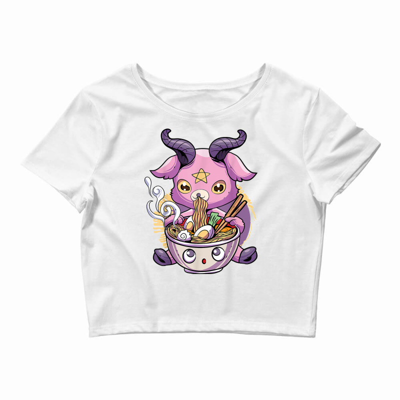 Custom Pastel Goth Baphomet Ramen Noodles Japan Food Satanic Goat T Shirt  Crop Top By Afa Designs - Artistshot