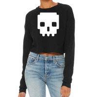 Pixel Skull 8 Bit Era Cropped Sweater | Artistshot