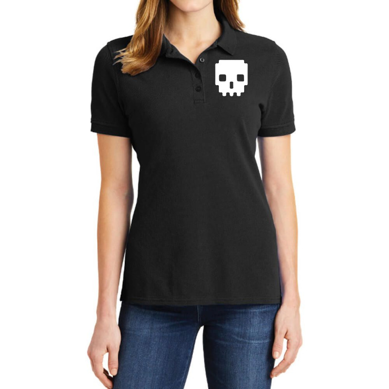 Pixel Skull 8 Bit Era Ladies Polo Shirt | Artistshot