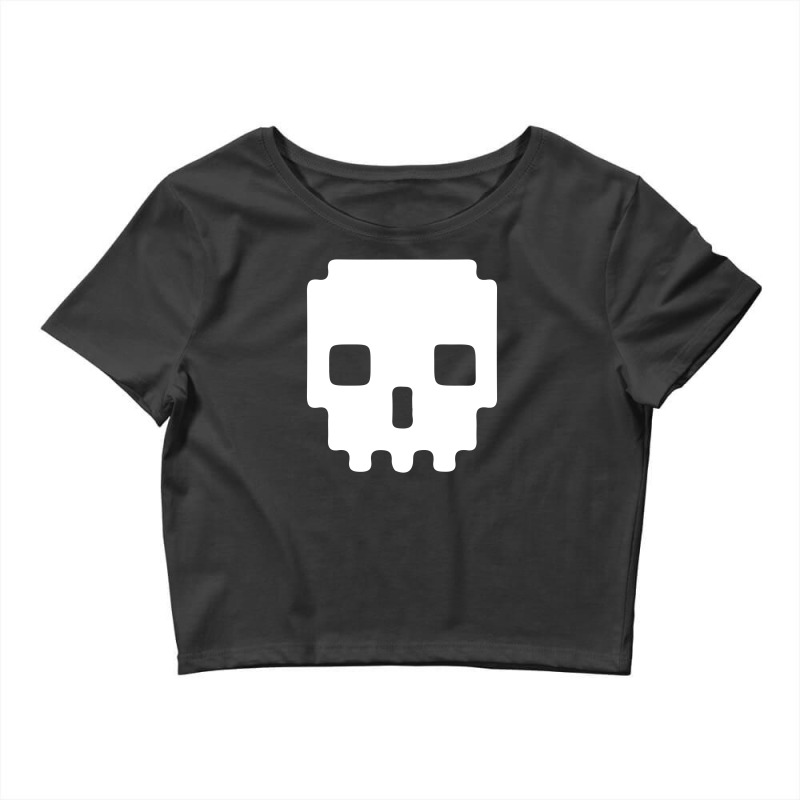 Pixel Skull 8 Bit Era Crop Top | Artistshot