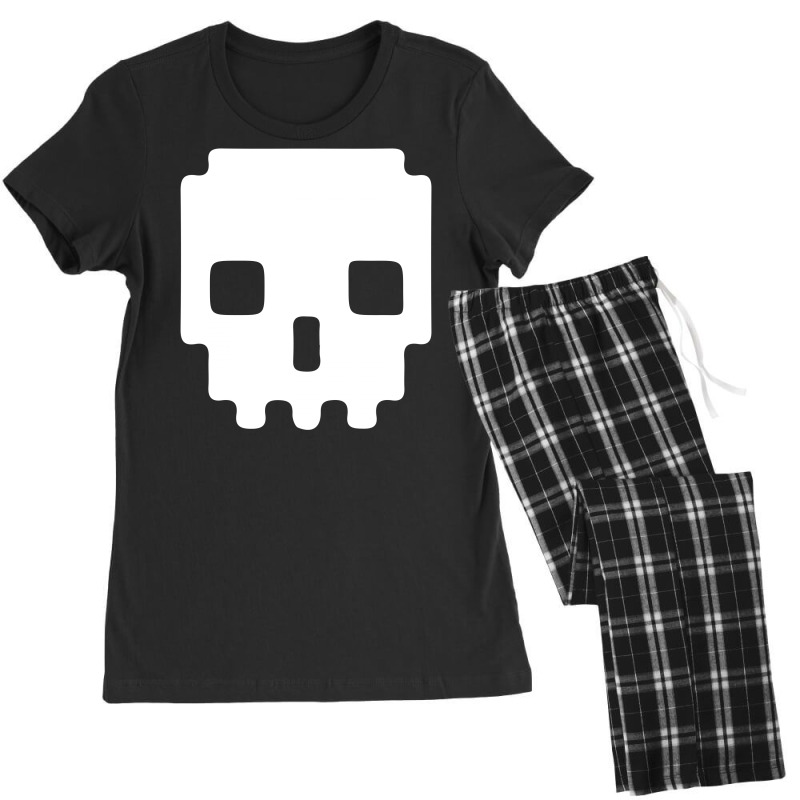 Pixel Skull 8 Bit Era Women's Pajamas Set | Artistshot