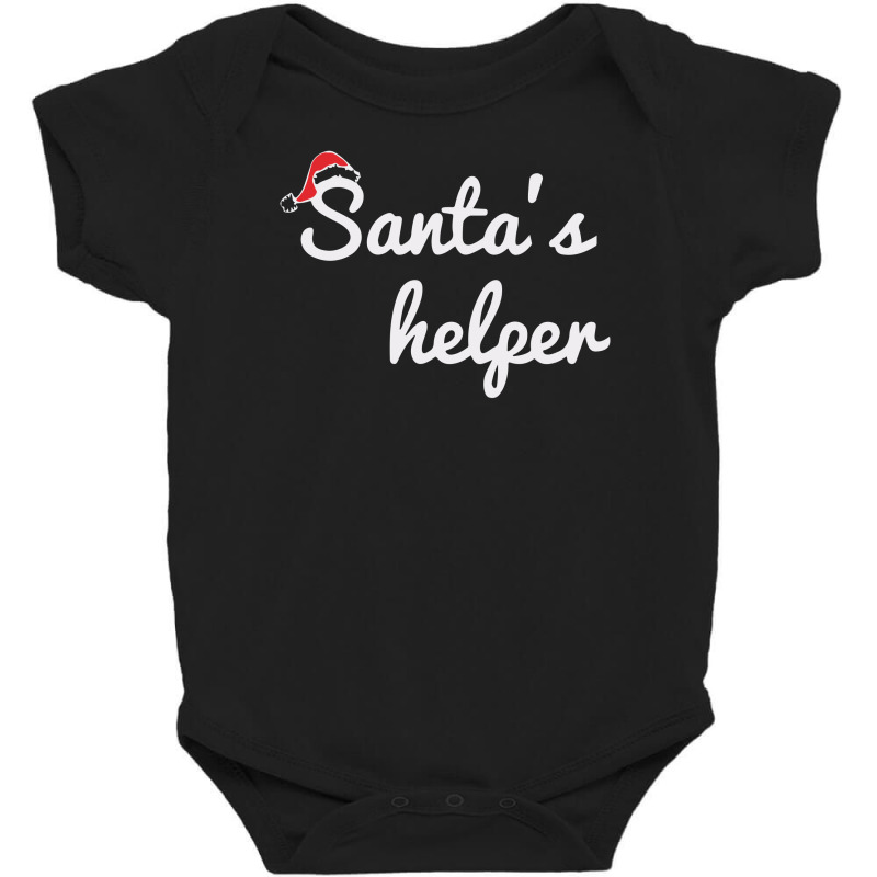 Santa's Helper Cute Christmas Baby Bodysuit | Artistshot