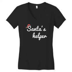 santa's helper cute christmas Women's V-Neck T-Shirt | Artistshot